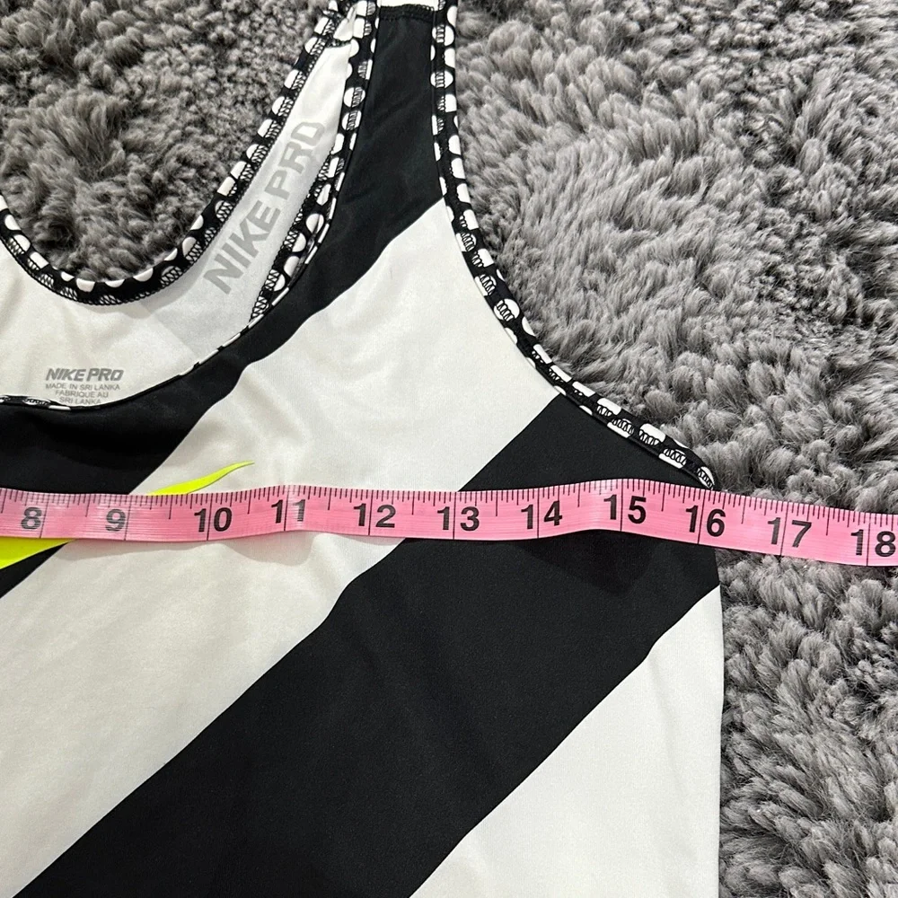 Nike Women's Diagonal Striped Tank Top with Yellow Swoosh - Picture 4 of 8